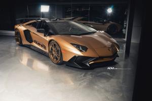 Lamborghini Aventador LP750-4 SV Roadster Matte Gold by Novitec Torado on ADV.1 Wheels (ADV5.3 TRACK 2018 года